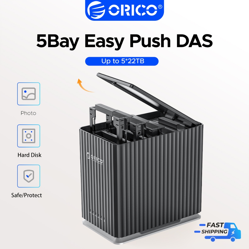 ORICO 2Bay /5Bay DAS HDD Docking Station USB3.1 Type-C 5Gbps ฮาร์ดไดรฟ์ภายนอก Enclosure รองรับ 2.5/3