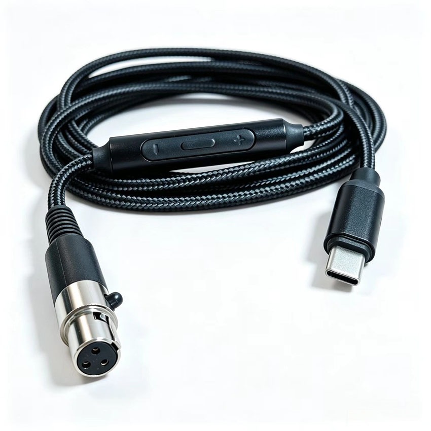 สายหูฟังพร้อมไมโครโฟนสําหรับ Q701/K712/K702/K240/K240 MK II/K141/K17 TYPC-C