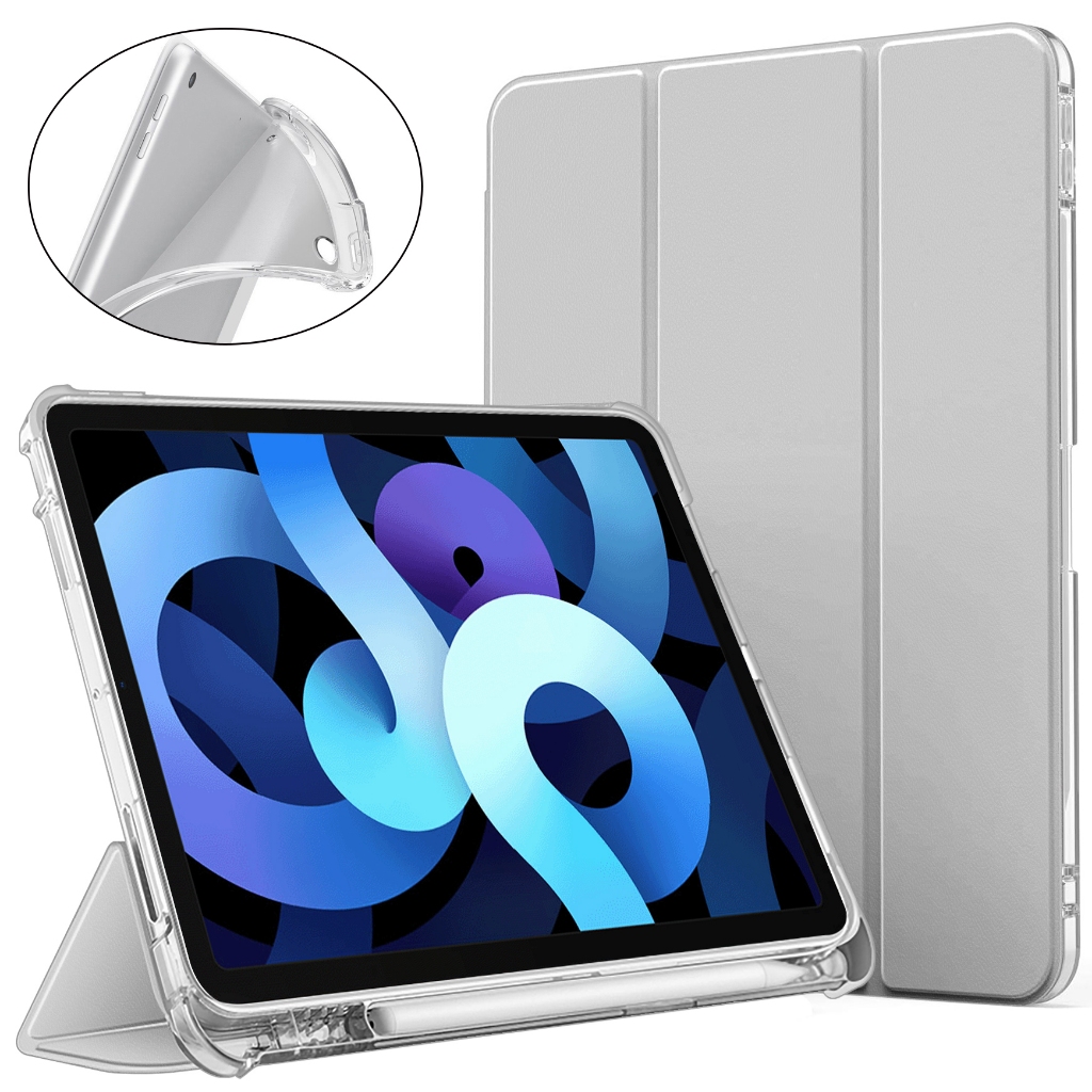 พร้อมช่องเสียบปากกา เหมาะสําหรับ iPad Air 5 2022 เคสป้องกัน iPad Air 4 2020 ฝาครอบ 10.9 นิ้ว sleep w