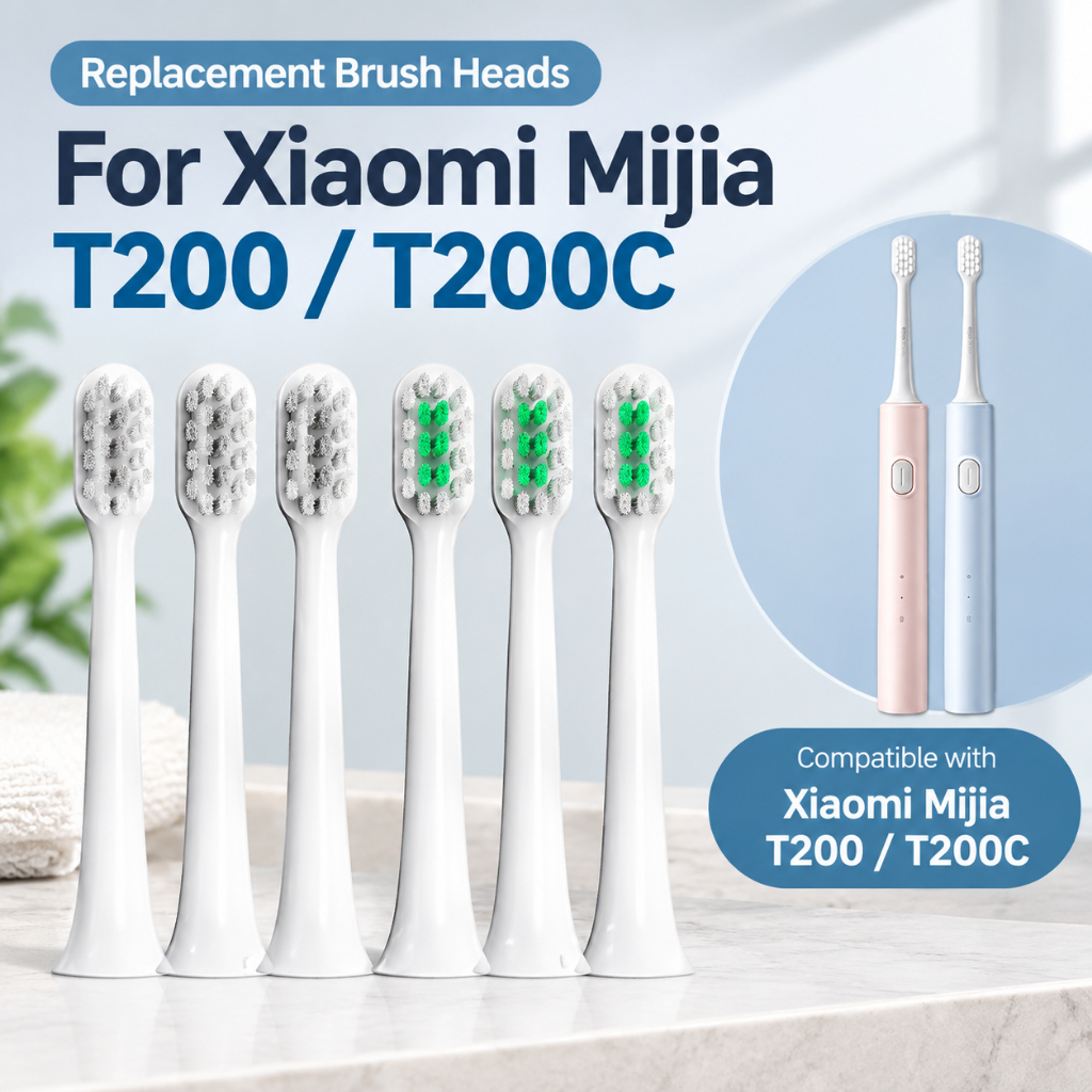 T200/T200C เปลี่ยนหัวแปรงสีฟันสําหรับ Xiaomi T200/T200C แปรงสีฟัน 3D Oral Whitening High-density Sof