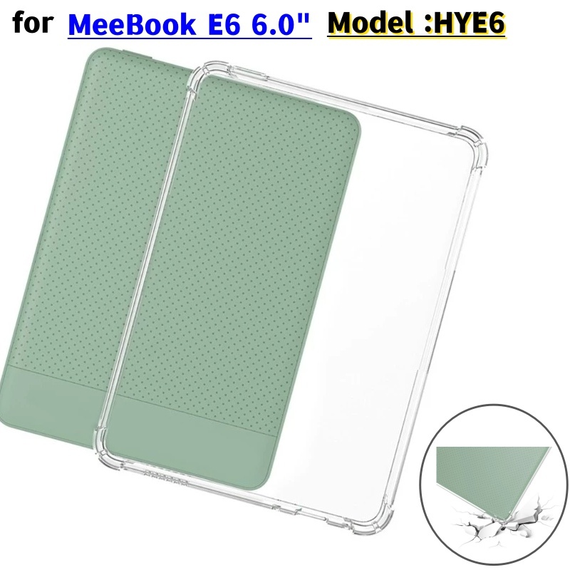 สําหรับ MeeBook E6 กรณี 6 "รุ่น: HYE6 แท็บเล็ต ShockProof กรณี Anti-Drop Clear TPU ซิลิโคนป้องกันปกห