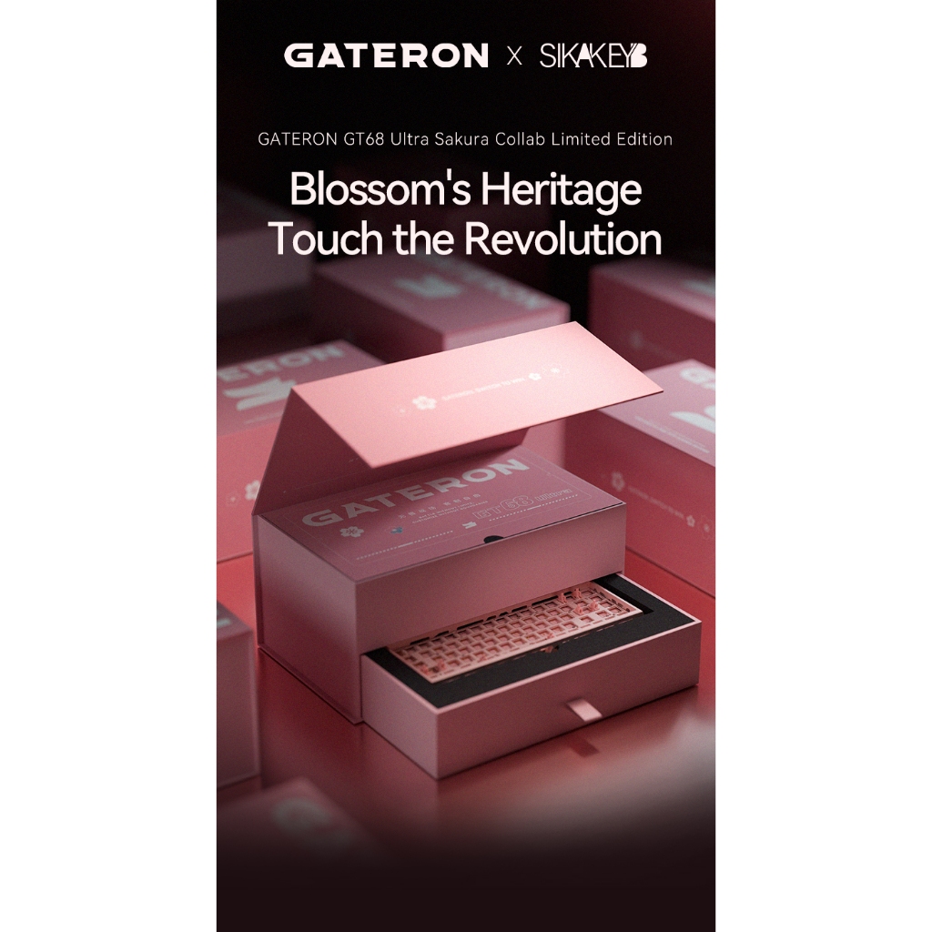 GATERON FORT68 Sakura HE Magnetic Keyboard – ชุดการจัดระเบียบรุ่นจํากัดพร้อม PCB Ultra GT68