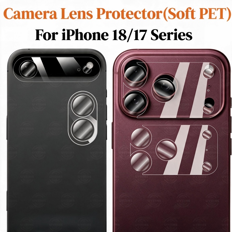 1/3 ชุดนุ่มป้องกันกล้องสําหรับiPhone 18 Pro Max/17 Pro Max/17 Air/17 ฟิล์มเลนส์กล้องPET Full CoverageสําหรับiPhone 17 18 Proกล้องเลนส์Protector