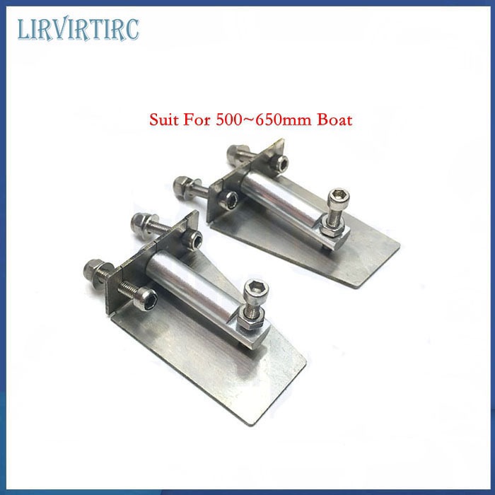 2PCS RC เรือ Trim Tabs สแตนเลส 41*30*13 มม.แผ่นแรงดันน้ําความเสถียรโมดูลสําหรับเรือ RC พร้อมพื้นที่ stern ขนาดเล็ก