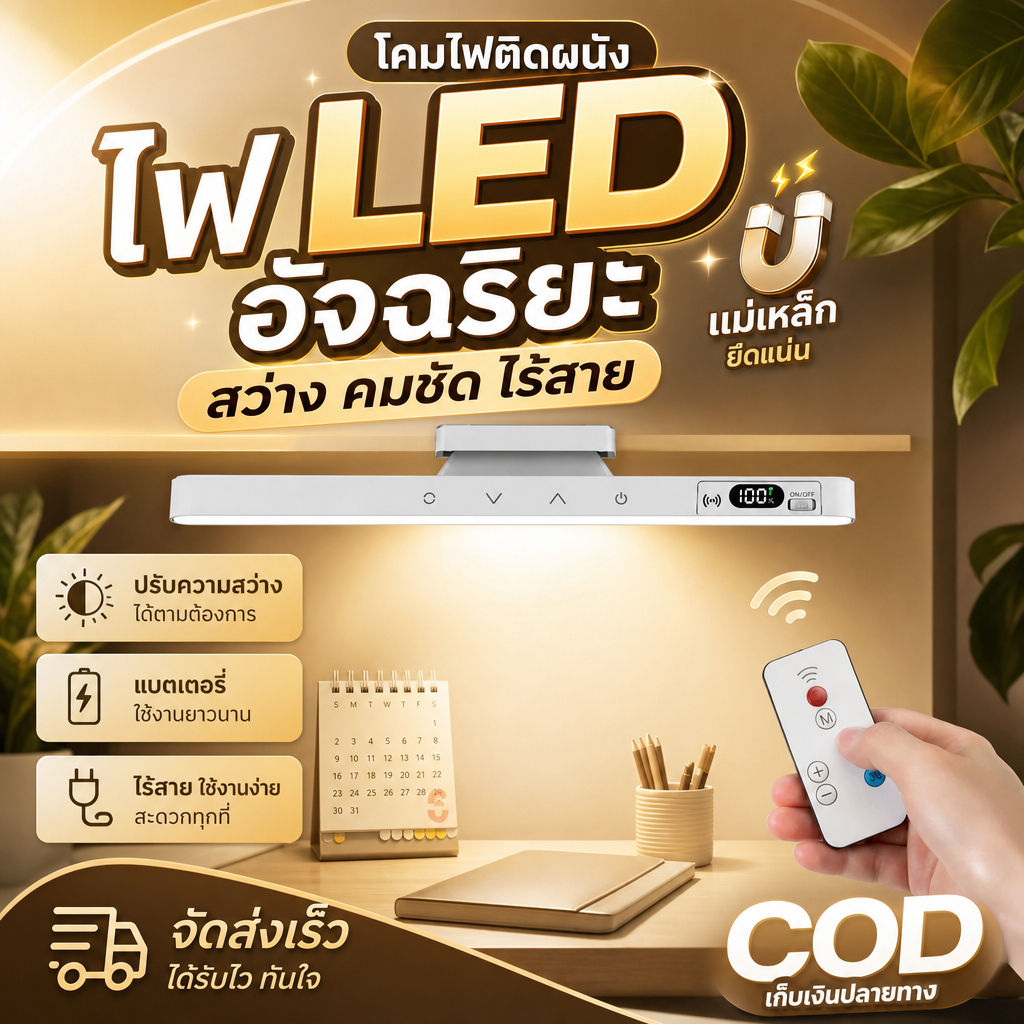 โคมไฟตั้งโต๊ะ นํา 18,000มะห์ อุณหภูมิ 5 สี ระบบควบคุมคู่ (รี
