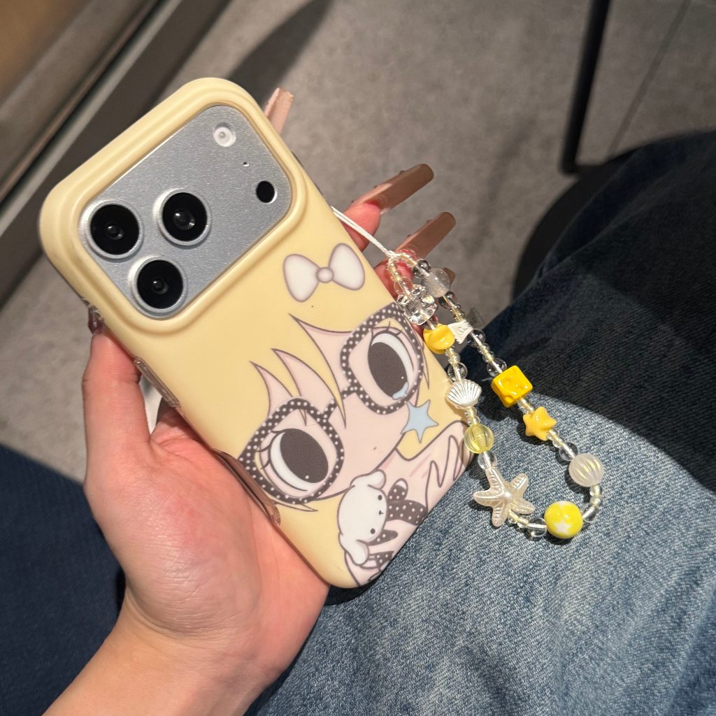 [15-18PM] INS สไตล์ iPhone15/16/17/18 pro/promax รูขนาดใหญ่สองชั้น Frosted Sweet Cool เคสโทรศัพท์สาว