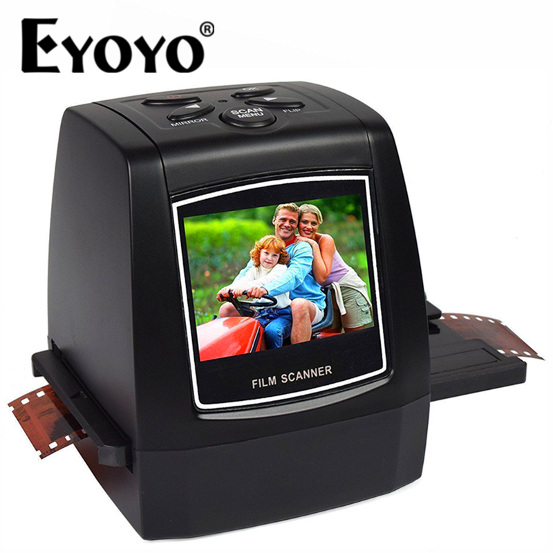 Eyoyo 35 มม.ฟิล์ม LCD Scan Photo Scanner ฟิล์มลบสไลด์ Viewer monochrome ถึง JPEG