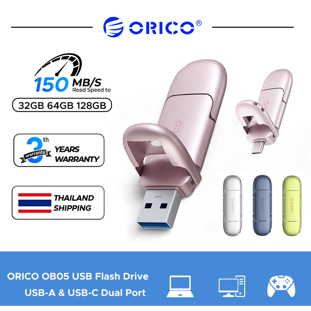 ORICO Neo 2 in 1 USB 3.2 Type C Flash Drive 32GB 64GB 128GB Metal Pendrive OTG Memory Stick (OB05)