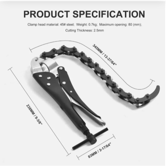 เครื่องตัดท่อไอเสีย AQUABY, เครื่องตัดโซ่กลิ้ง Lock-Grip, คีมล็อค Grip Heavy Duty เครื่องมือตัดท่อเหล็กคาร์บอนท่อไอเสียรถยนต์