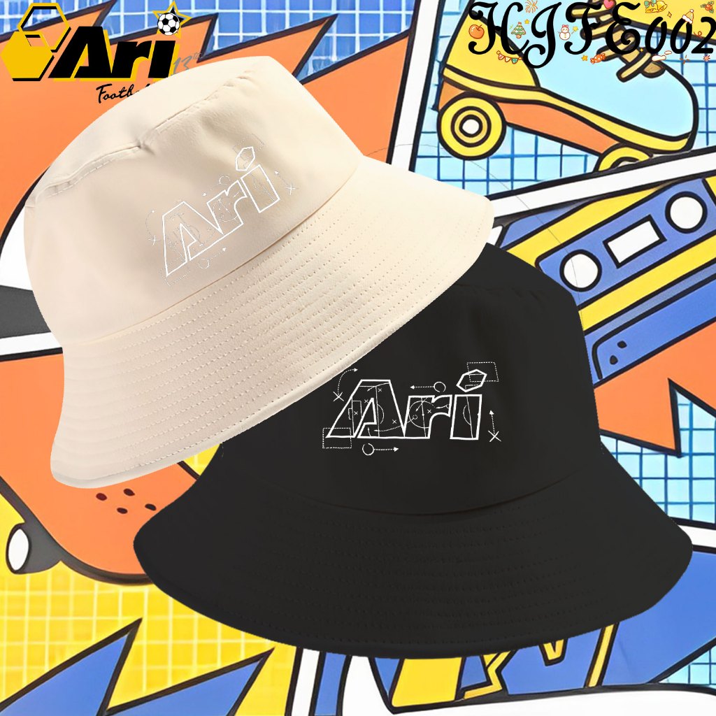 Ari Football Jersey Logo Bucket hat พิมพ์ลายโลโก้ กันแดด กันลม หมวก Outdoor Cap Unisex#03