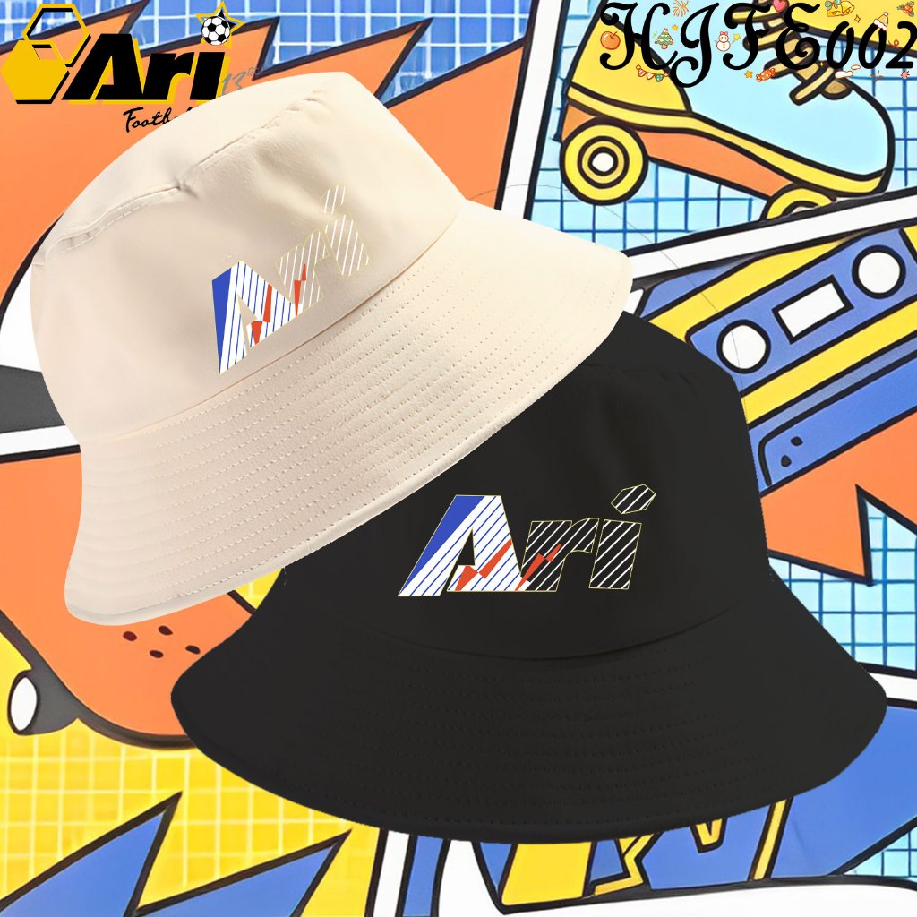 Ari Football Jersey Logo Bucket hat พิมพ์ลายโลโก้ กันแดด กันลม หมวก Outdoor Cap Unisex#04