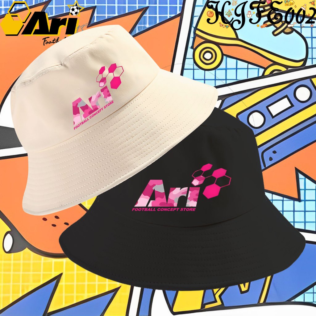 Ari Football Jersey Logo Bucket hat พิมพ์ลายโลโก้ กันแดด กันลม หมวก Outdoor Cap Unisex#06