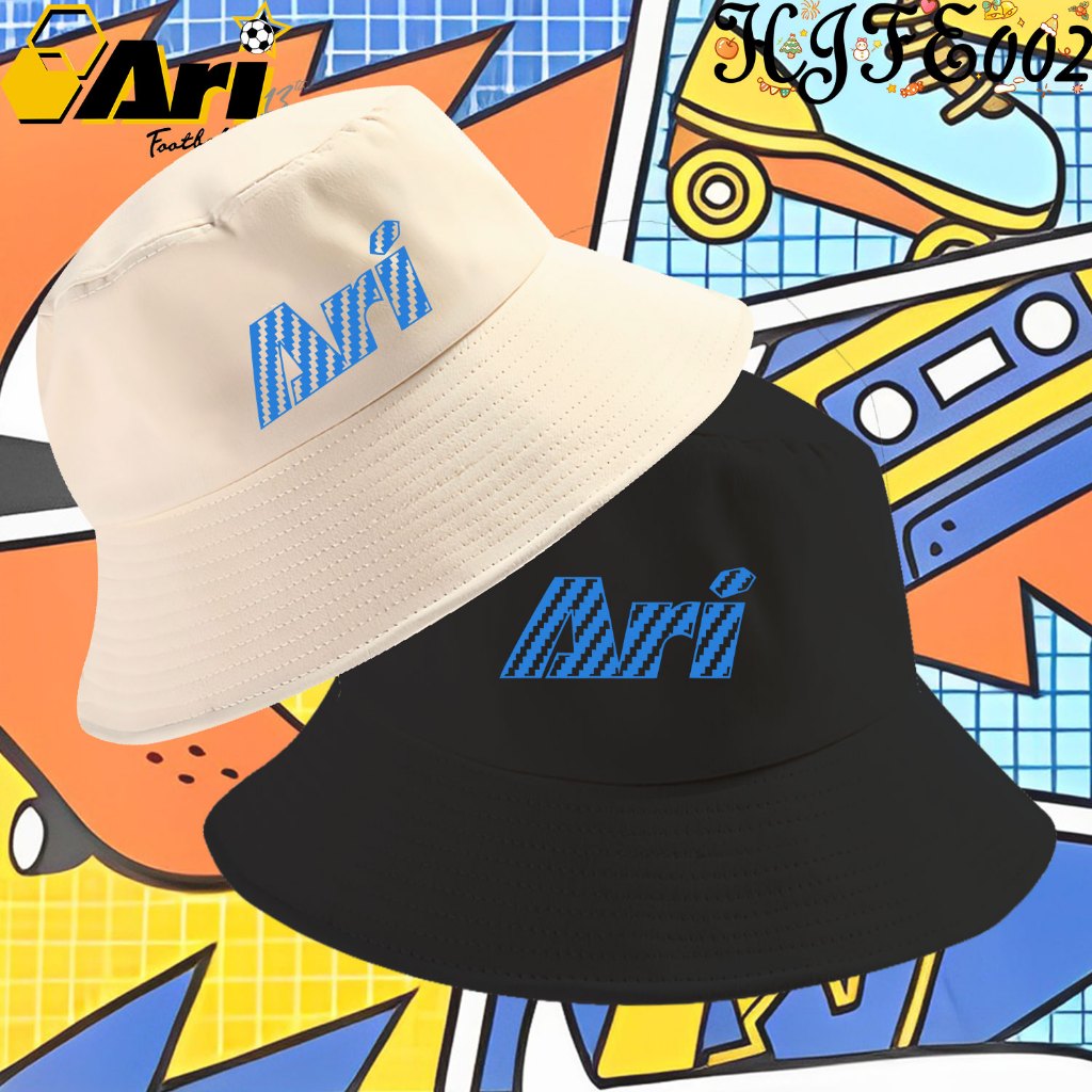 Ari Football Jersey Logo Bucket hat พิมพ์ลายโลโก้ กันแดด กันลม หมวก Outdoor Cap Unisex#010