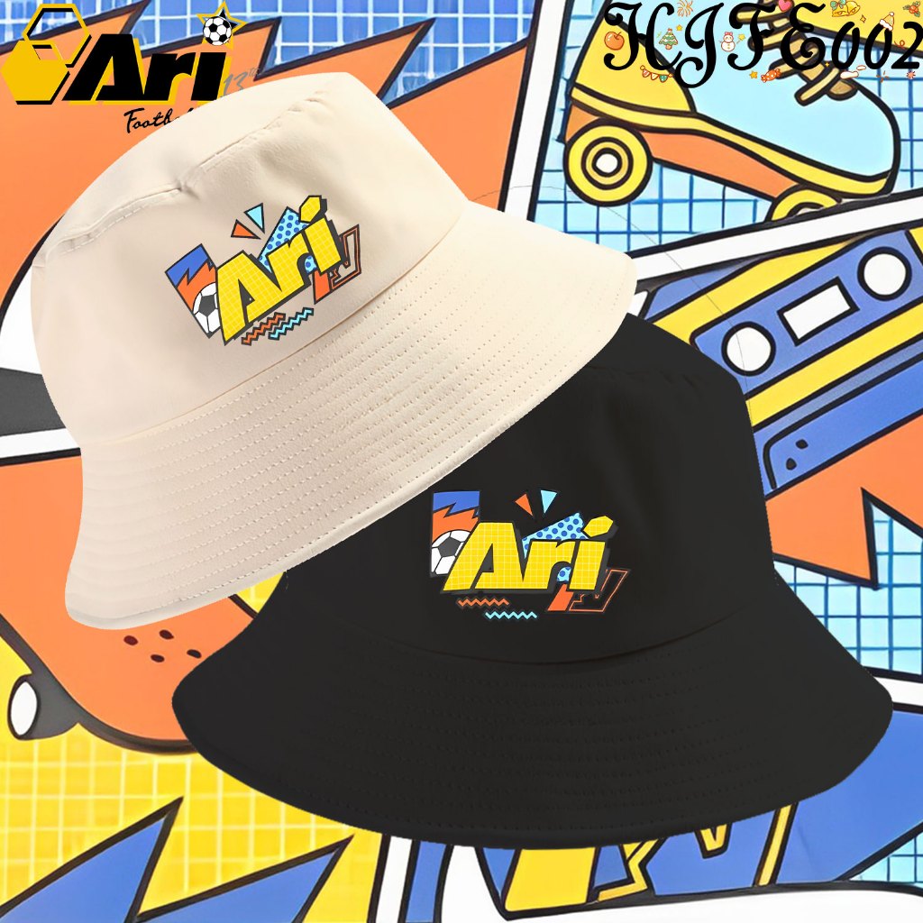 Ari Football Jersey Logo Bucket hat พิมพ์ลายโลโก้ กันแดด กันลม หมวก Outdoor Cap Unisex#012