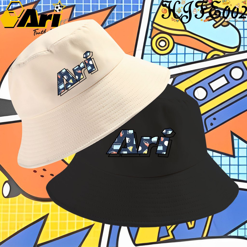Ari Football Jersey Logo Bucket hat พิมพ์ลายโลโก้ กันแดด กันลม หมวก Outdoor Cap Unisex#013