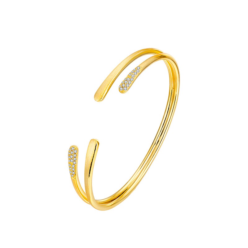 Niche Design Metal Geometric Open Bracelet Arm Ring High-Quality Simple Bracelet Bracelet Bracelet