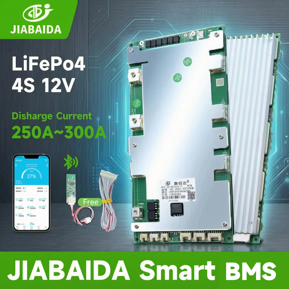 JBD BMS 4S 250A 300A LiFePo4 แบตเตอรี่ Li-ion Active Balance BT RS485 CAN Heat Series JBD BMS
