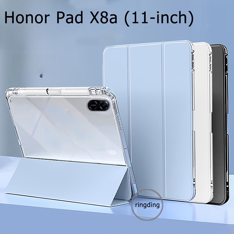 สําหรับ Honor Pad X8a (11 นิ้ว) NDL-W09 NDL-L09 แท็บเล็ตสูงโปร่งใสนุ่มขาตั้งแท็บเล็ตพร้อมช่องดินสอ