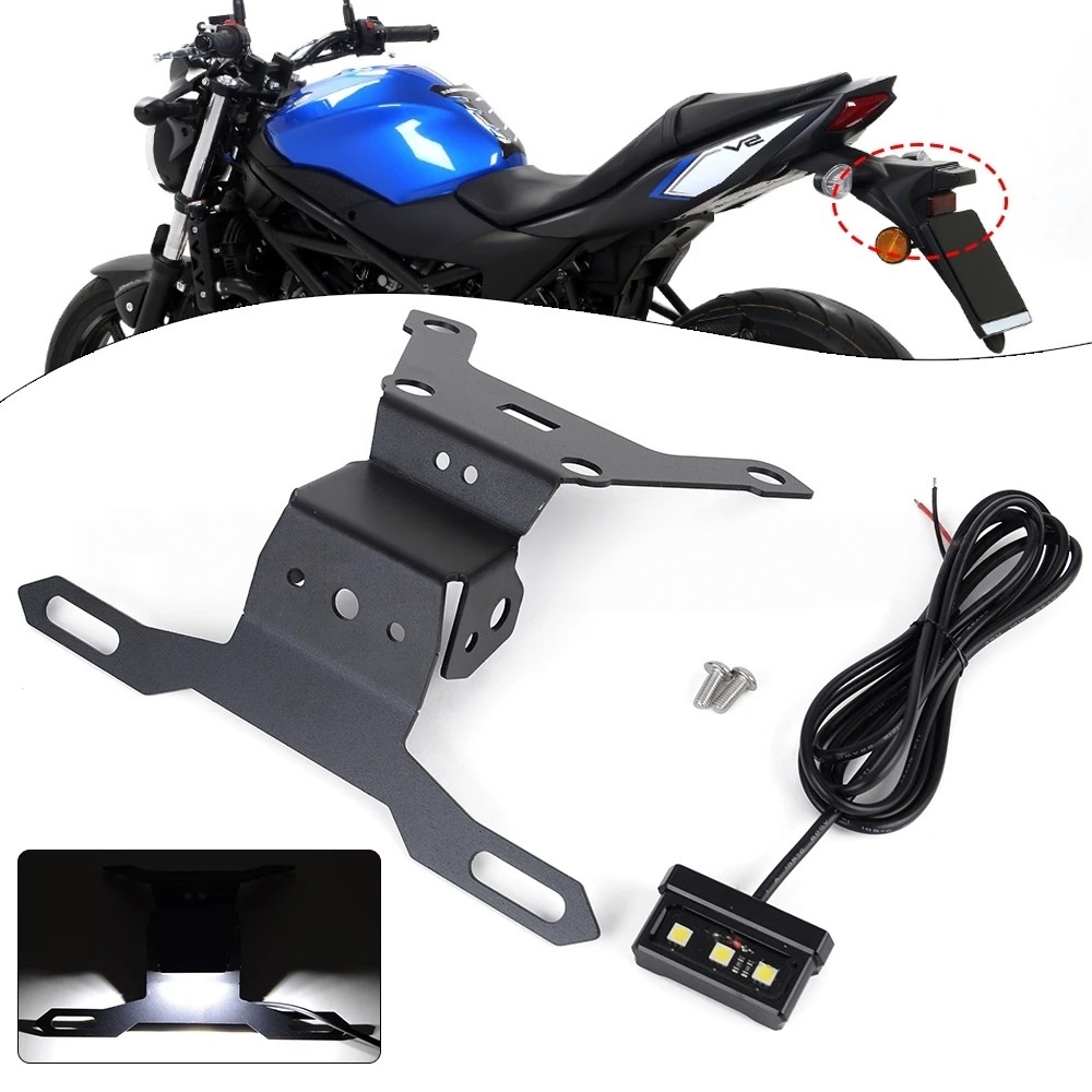 เหมาะสำหรับ Suzuki SV650 ABS 15-21/SV650X 2018 2019 2020 2021 แต่งท้ายสั้น ท้ายทะเบียน