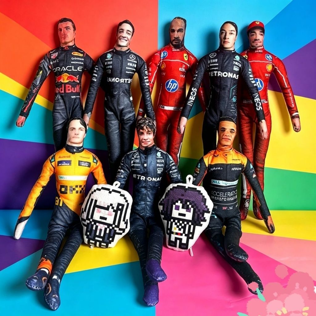 F1 Antonelli Hamilton บทคัดย่อ Bendable Plush ตุ๊กตาตลกที่ไม่ซ้ํากัน Poseable รูป Creative Decor เครื่องประดับแปลกบทคัดย่อตุ๊กตาของเล่นของขวัญ