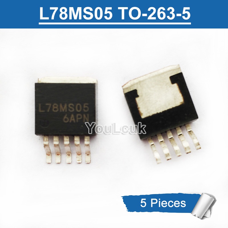 5 ชิ้น L78MS05 TO-263-5 SMD 5V ชิปแหล่งจ่ายไฟแรงดันไฟฟ้าคงที่ IC ใหม่