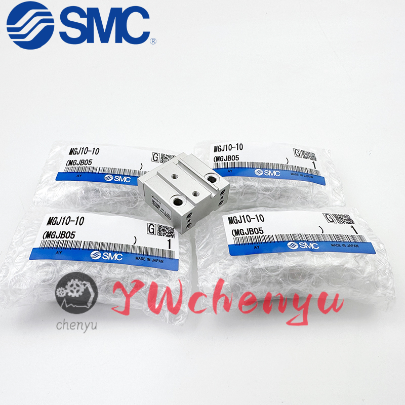 SMC กระบอกจิ๋ว 3 แกน MGJ6-5-10-15 MGJ10-5-10-15-20 ขนาดเล็กพร้อมกระบอกก้านไกด์