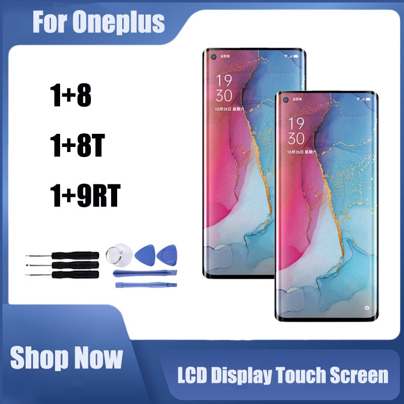 AMOLED สําหรับ Oneplus 9RT 5G 8 8T จอแสดงผล LCD Touch Screen Digitizer Assembly Replacement