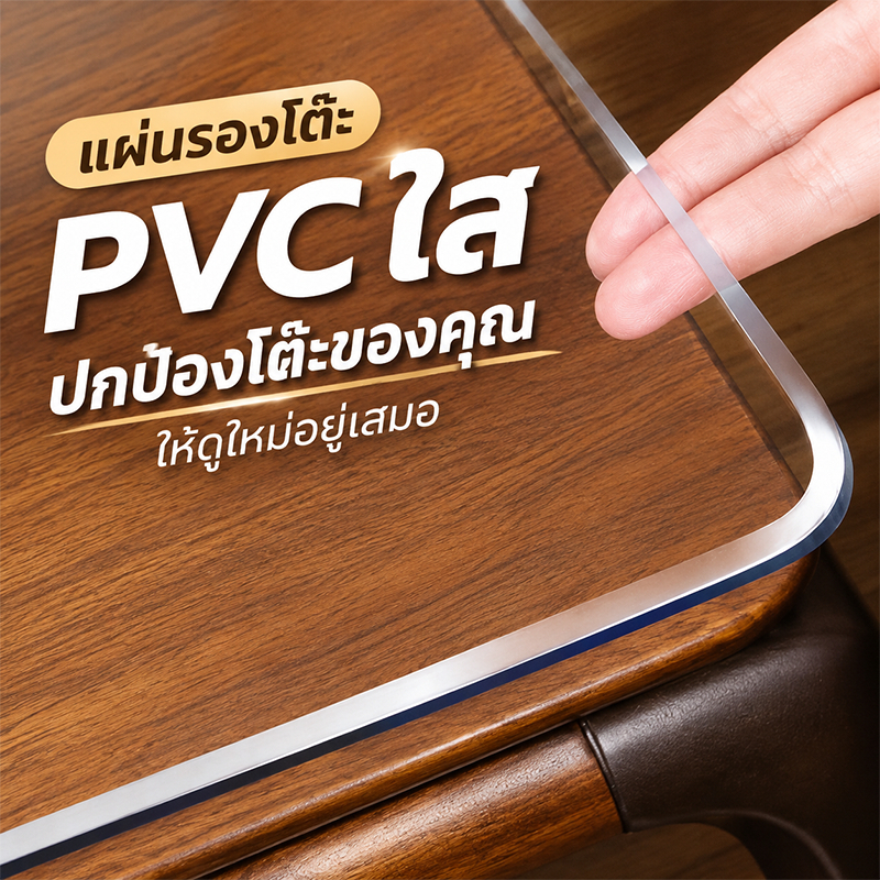 VOKKi ไม่เหลืองแม้ใช้งานนาน 10 ปี ผ้าปูโต๊ะ พลาสติกปูโต๊ะ PVC ปูโต๊ะ ป้องกันการลวก500℃ ผ้าคลุม PVC ผ้ากันน้ํา