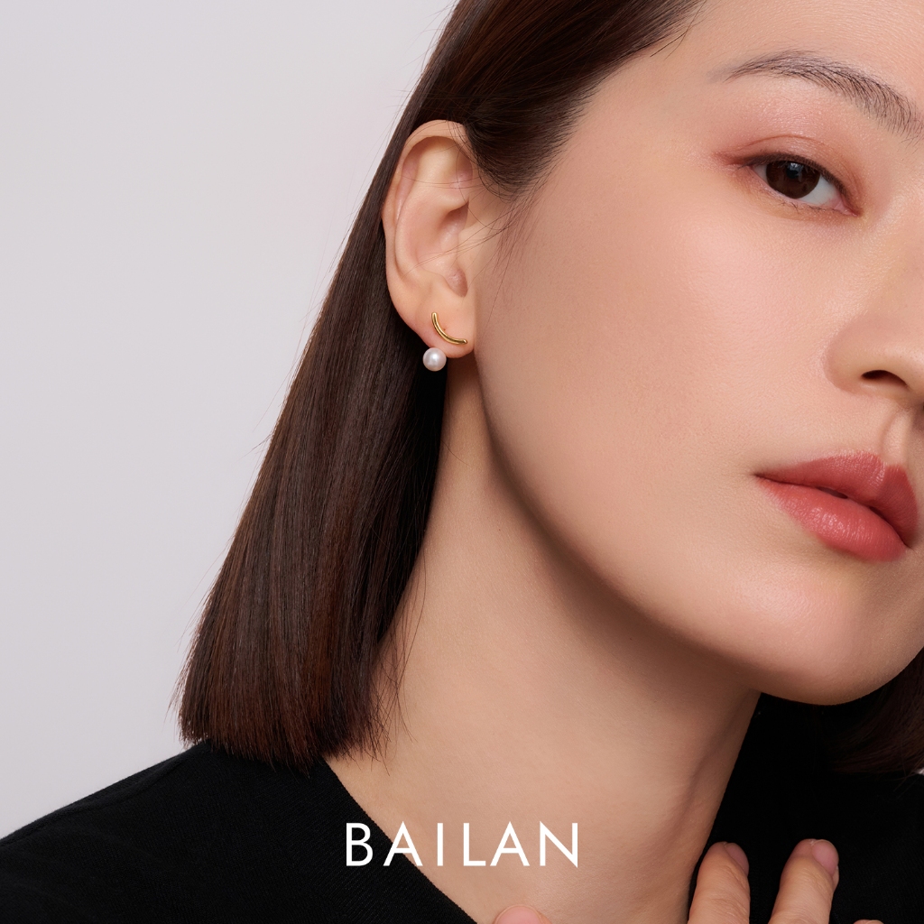 Bailan حلق لؤلؤ فضة استرليني 925 — مضاد للحساسية — صورة 4