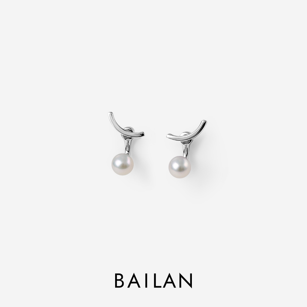 Bailan حلق لؤلؤ فضة استرليني 925 — مضاد للحساسية — صورة 5