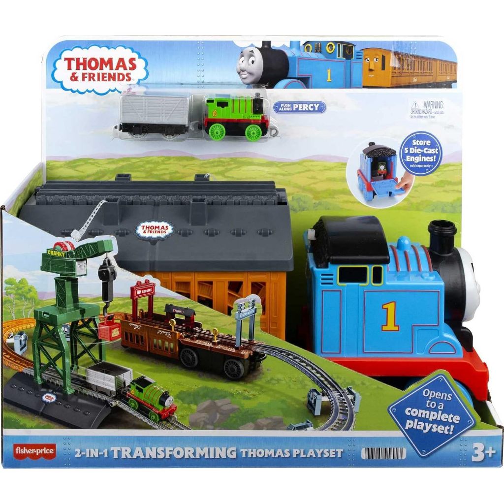 Thomas & Friends Toy Train Set 2 in 1 Transformed Thomas Toy Set, with Track Boy Toy Train Track GXH