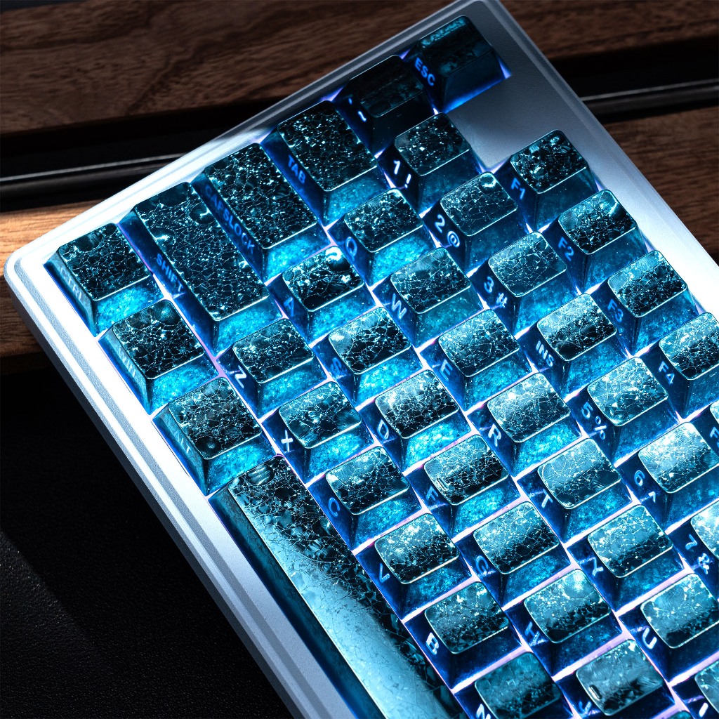 XVX ฟอยล์ซีรีส์ Shine-Through Double-Shot Dye-Sub Cherry Profile Keycap Set(100-key) ตัวดึงปุ่มกดรวม