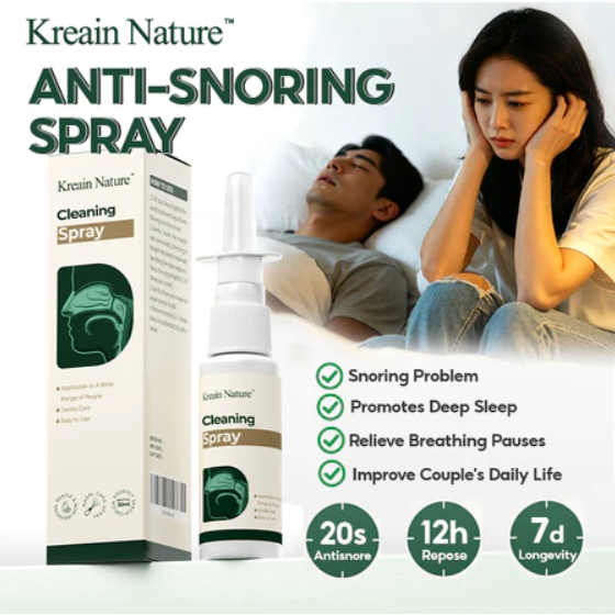 Kreain Nature Nasal Care Sprayสเปรย์พ่นจมูกสกัดน้ำเกลือธรรมชาติ หยุดเสียงกรน ดูแลการนอนหลับปัญหาเสีย