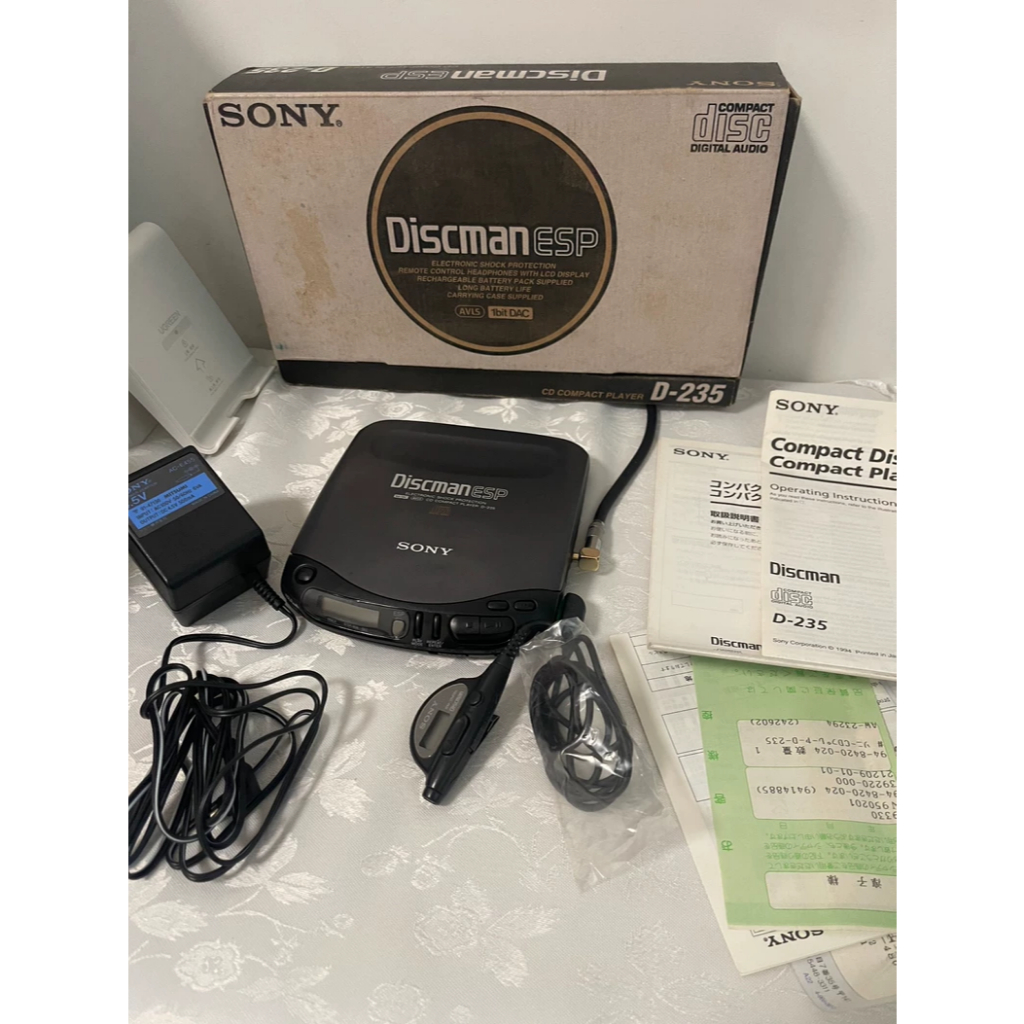 Sony Discman D-235 Portable CD Player – รุ่นคลาสสิค ครบชุด #VintageAudio #CDPlayer #Sony