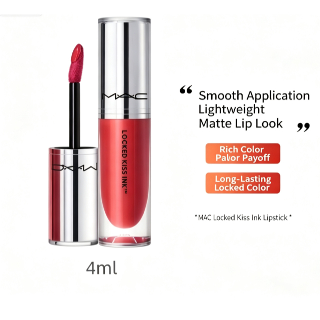MAC Locked Kiss Ink Lipcolor 4ml Long Lasting Matte Lip Ink Smudge Proof Rich Lip Color Multiple Sha