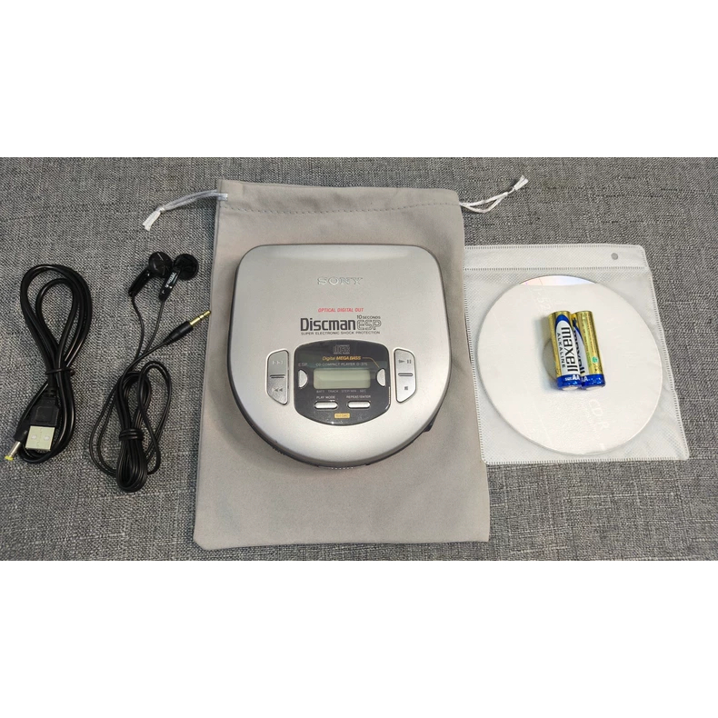 เครื่องเล่นซีดีแบบพกพา Sony Discman D-375 – DAC 1 บิต, Optical Out #VintageAudio #CDPlayer #Sony