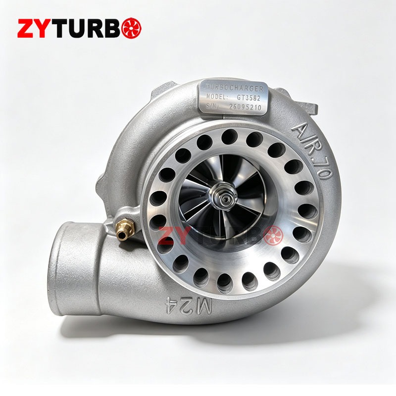 Hybrid Billet Turbocharger T3/T4 T04E A/R .57 Anti Surge Compressor 6+6 ใบมีด Universal Turbo Kit สํ