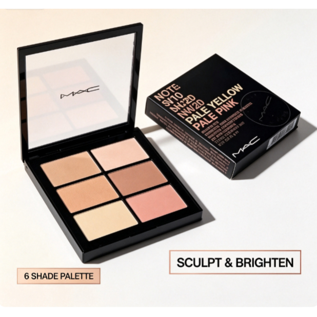 MAC Studio Fix ปกปิดและแก้ไข Palette 6g Light 6 Shades ครีมคอนซีลเลอร์ Colour Corrector Full Coverag