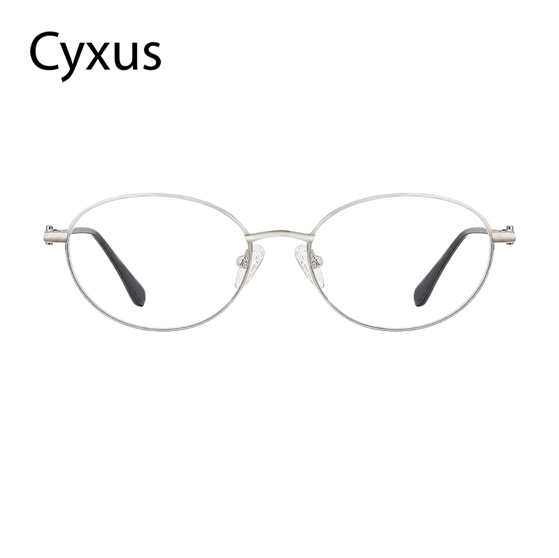 Cyxus نظارة بيضاوية معدنية بحماية من الضوء الأزرق — ستايل كوري — صورة 3