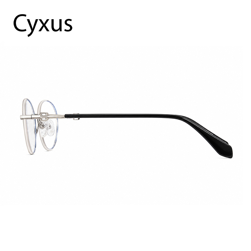 Cyxus نظارة بيضاوية معدنية بحماية من الضوء الأزرق — ستايل كوري — صورة 4