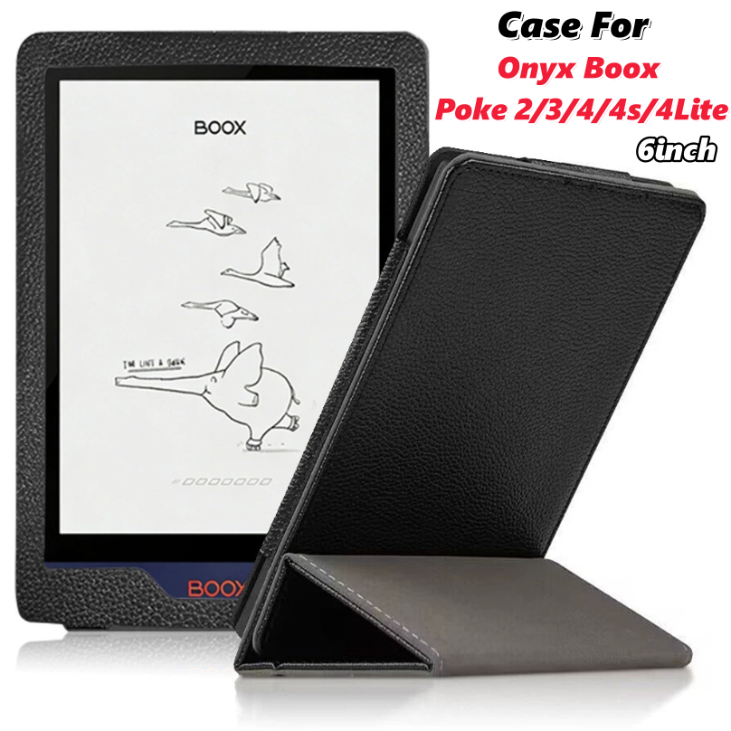 สําหรับ ONYX BOOX Poke4S กรณีป้องกัน eBook Reader สมาร์ทฝาครอบ PU หนังสําหรับ Poke lite 2 3 4 6 นิ้ว