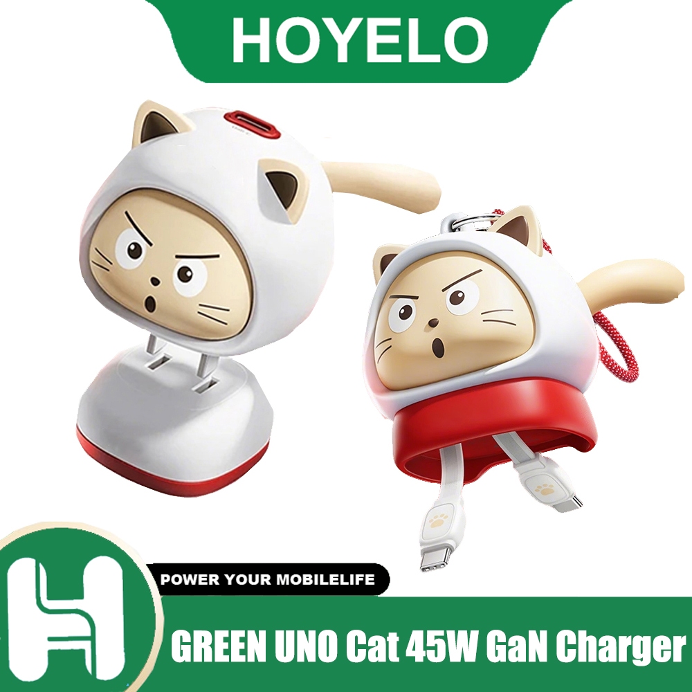 UGREEN UNO Cat 45W GaN Charger USB-C Fast Charger PD3.0 PPS QC4+ Wall Charger