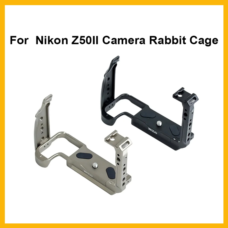 Compatible with Nikon Z50II Half Cage Metal Camera Cage Protective Expansion Frame Quick Install Pla