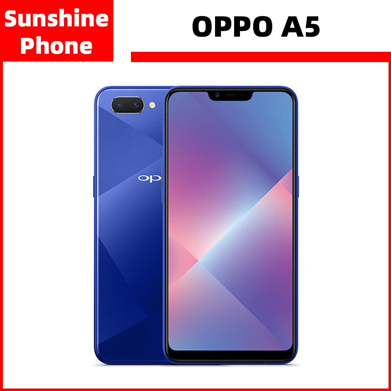 OPPO A5 4g สมาร์ทโฟนแท้ฟังก์ชั่นปกติโทรศัพท์มือสอง Android