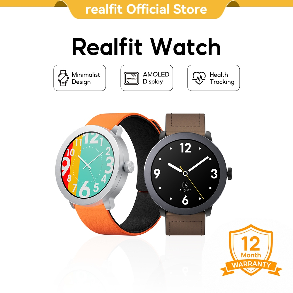 [Strava] Realfit Smart Watch ดีไซน์มินิมอล AMOLED 1.43 นิ้ว โทรผ่านบลูทูธ เปลี่ยนหน้าปัด 100+ แบบ แบ