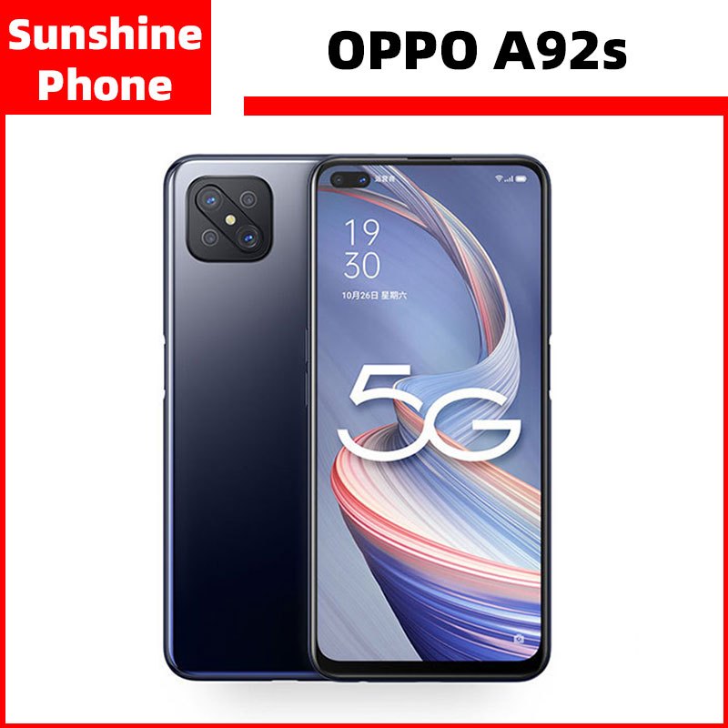 OPPO A92S 5g สมาร์ทโฟนแท้ฟังก์ชั่นปกติโทรศัพท์มือสอง Android