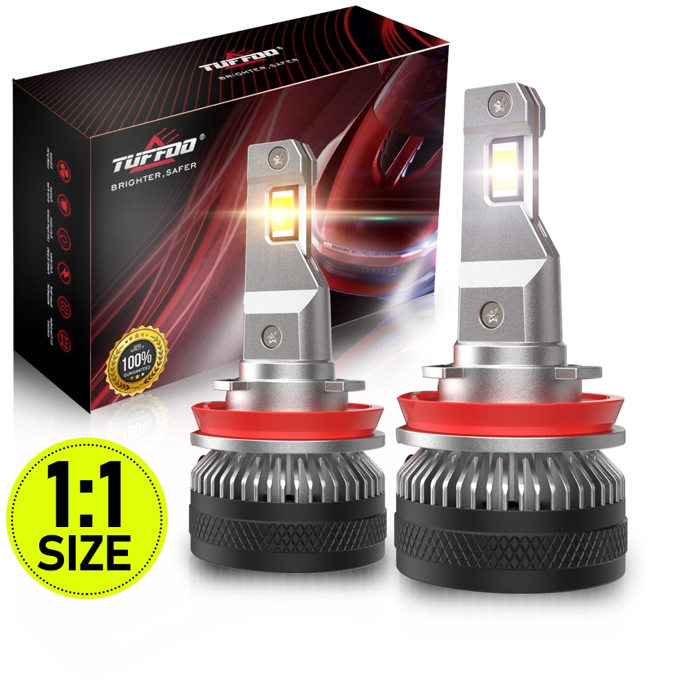 Tuffoo 【M5】1:1 ขนาด2PCS H8/H9/H11/H16 (JP) LED ไฟหน้าหลอดไฟสําหรับรถยนต์ LED หมอก Canbus Plug And Pl