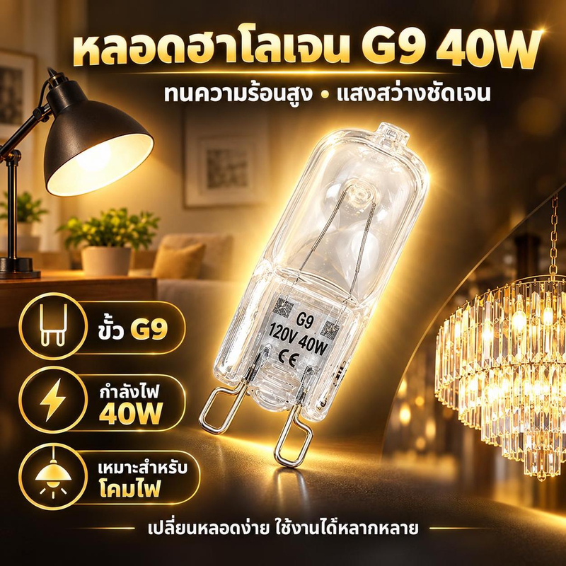 ABPY ร้อน 40W G9 เตาอบทนอุณหภูมิสูงหลอดฮาโลเจนสําหรับตู้เย็นเตาอบพัดลม ABPY