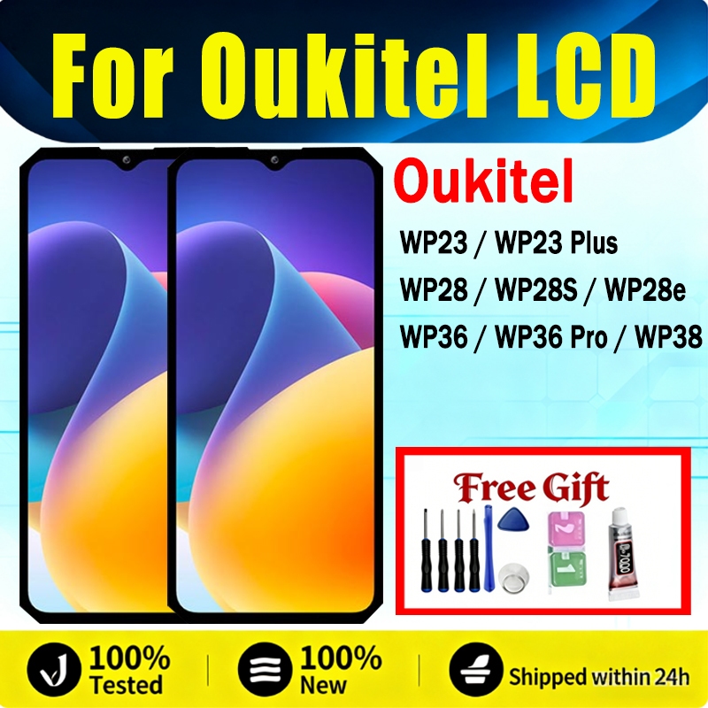 100% ทดสอบใหม่หน้าจอ LCD สําหรับ Oukitel WP23/23Plus WP28/28S/28e WP36/36Pro WP38 Touch Display Asse