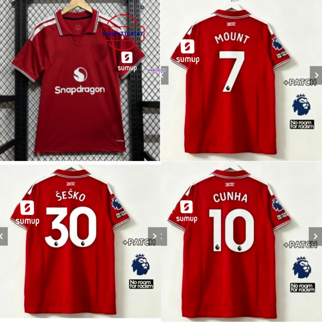 [เวอร์ชั่นแฟนๆ] 2026 เสื้อยืดแขนสั้นผู้ชาย MAN-LIAN League Home S-4XL